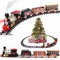 Kitcheniva Big Electric Christmas Train Set Under Tree With Light Sound Smoke